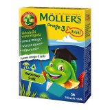 Mollers Omega-3, Rybki smak Owocowy, 36 żelek
