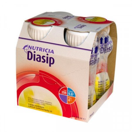 Diasip, płyn odżywczy, smak waniliowy 4x200ml