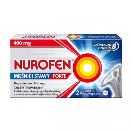 Nurofen Mięśnie i Stawy Forte, 400 mg, tabletki powlekane, 24