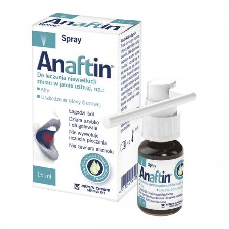 Anaftin, spray, 15 ml, afty (data ważności 2023-03)