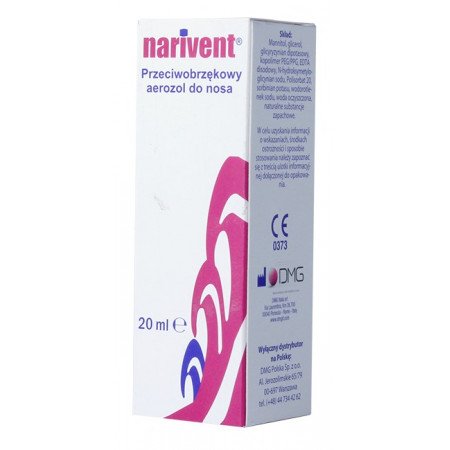 Narivent, przeciwobrzękowy aerozol do nosa, 20 ml