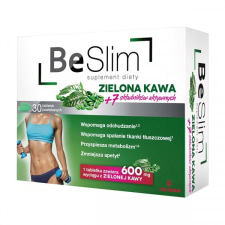 Be Slim Zielona Kawa odchudzanie, tabletki powlekane, 30 szt.