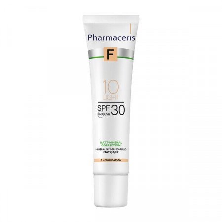 Pharmaceris F, mineralny dermo-fluid matujący SPF 30, 10 Light