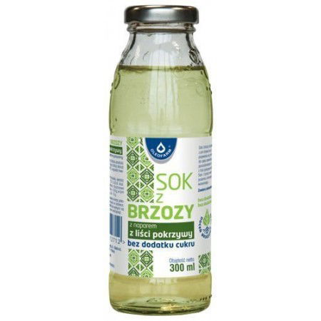 Oleofarm sok z brzozy z naparem z liści pokrzywy, płyn 300 ml