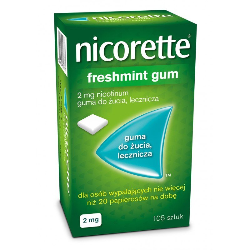 Nicorette Freshmint Gum 2 mg guma do żucia 105 szt.