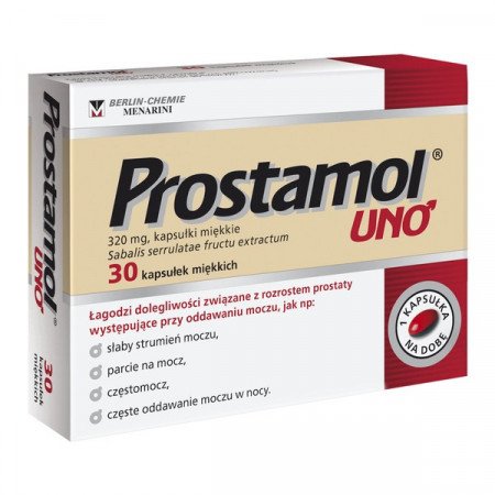 Prostamol uno kapsułki miękkie 320 mg, prostata, 30kapsułek