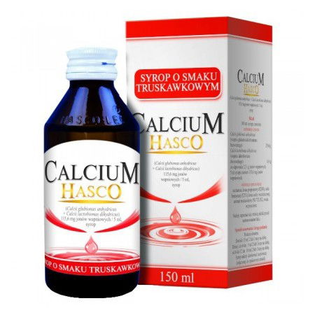 CALCIUM Hasco syrop o smaku truskawkowym wapń/wapno - 150 ml