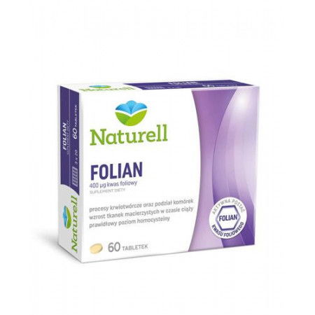 Naturell Folian 400 µg kwasu foliowego, 60 tabletek