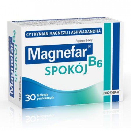 MAGNEFAR B6 Spokój, 30 tabletek powlekanych