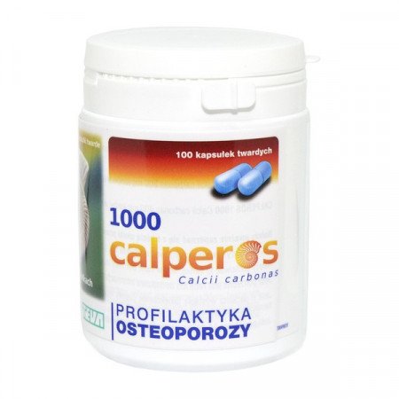 Calperos 1000, 400 mg jonów wapnia, 100 kapsułek