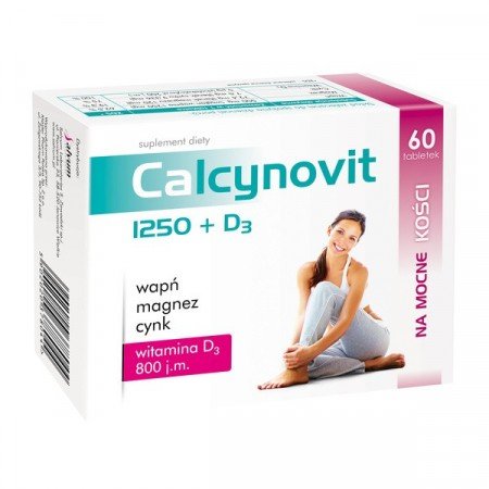 CALCYNOVIT 1250 + D3, tabletki powlekane - 60 tabletek