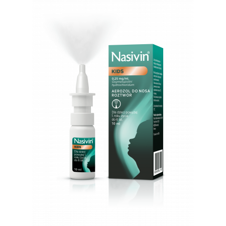 Nasivin Kids 0,25 mg/ml aerozol do nosa 10 ml