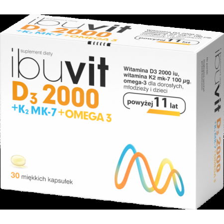 Ibuvit D3 2000 + K2 MK-7 Omega 3 x 30 kaps.