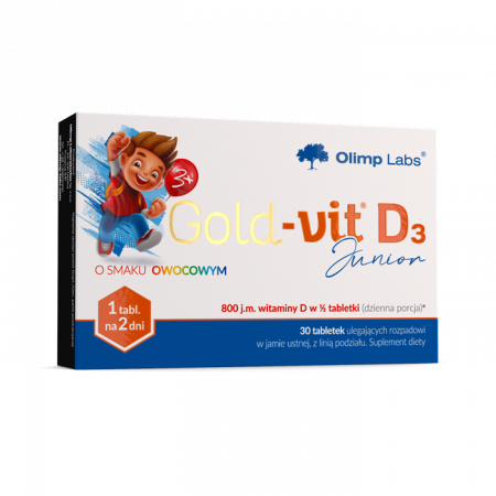 Olimp Gold-Vit D3 Junior o smaku owocowym 30 tabletek