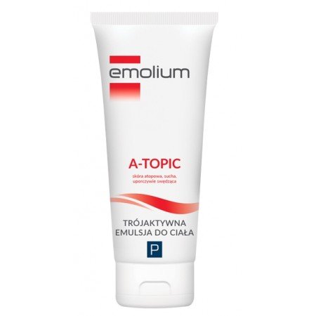 Emolium A-Topic, Trójaktywna Emulsja do ciała, 200 ml