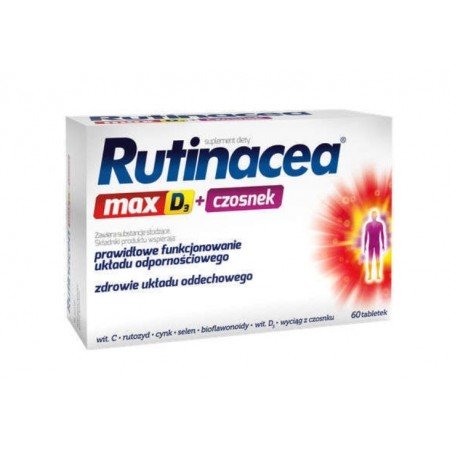 Rutinacea Max D3+czosnek 60 tabletek