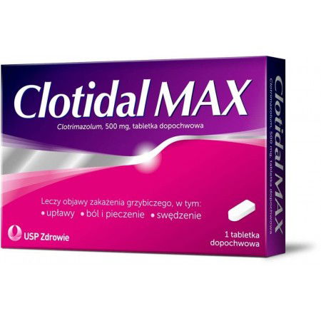 Clotidal Max, tabletki dopochwowe 0,5g, 1 szt