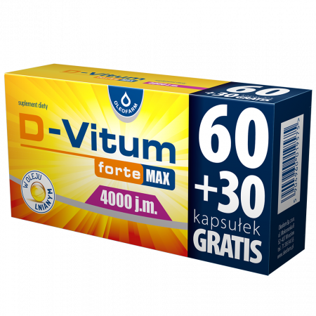 D-Vitum forte Max 4000 j.m. 90 kapsułek