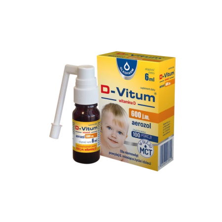 D-Vitum Witamina D 600 j.m. Aerozol - - 6 ml