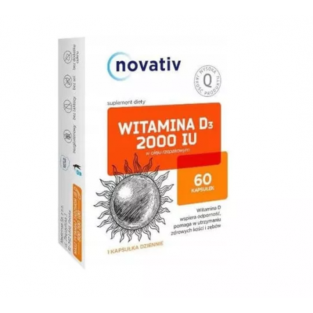 Novativ Witamina D3 2000 IU kapsułki - 60 kaps.