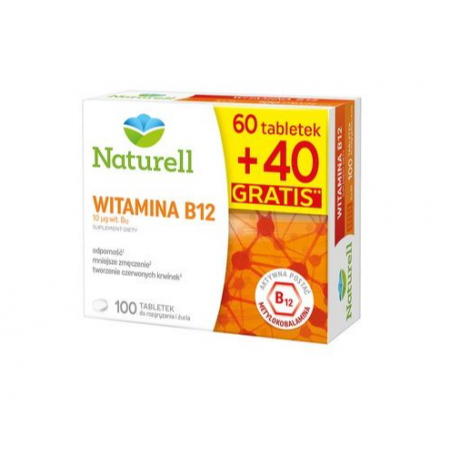 Naturell Witamina B12 tabletki do żucia - 60 tabl. (+ 40