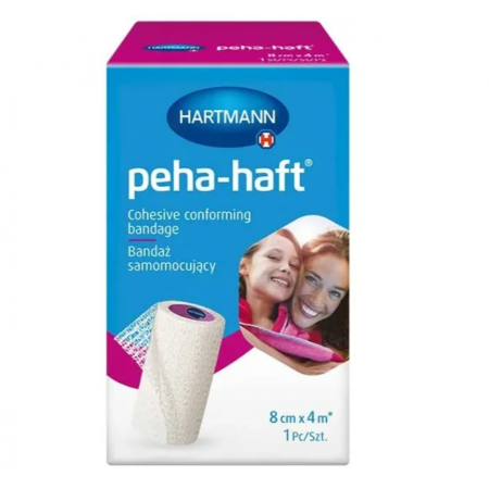 Peha-Haft Bandaż biały 8 cm x 4 m - - 1 szt.