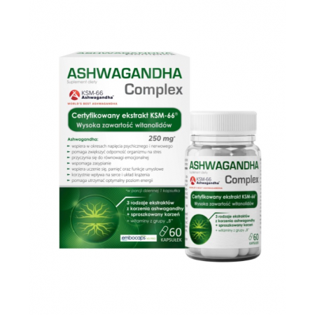 Ashwagandha Complex kapsułki twarde - 60 kaps.