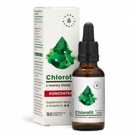 Aura Herbals Chlorofil Z Morwy Białej Koncentrat - - 30 ml