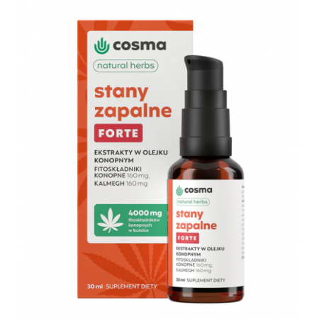 Cosma Cannabis Stany Zapalne Forte Natural Herbs krople - 30 ml