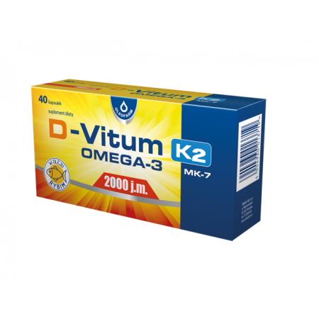 D-Vitum 2000 j.m. K2 MK7 Omega-3 kapsułki miękkie - 40 kaps.