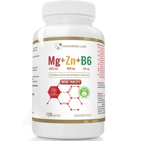 Mg + Zn + B6 tabletki - 120 tabl.