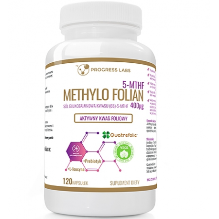 Methylo folian 5-MTHF 400mcg Aktywny Kwas Foliowy kapsułki -