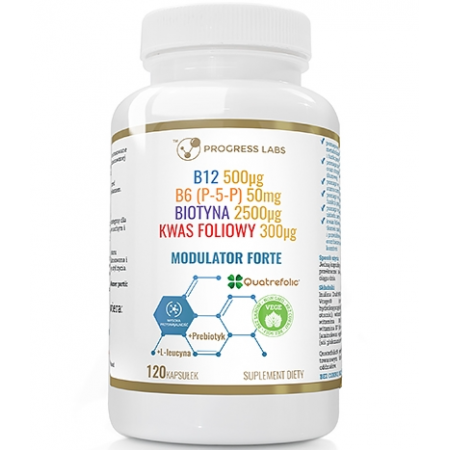 B12 500mcg + B6 (P-5-P) 50mg + Biotyna 250 + Kwas Foliowy