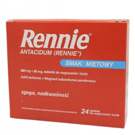 Rennie Antacidum tabletki do rozgryzania i żucia 680mg+80mg 24 tabl._2