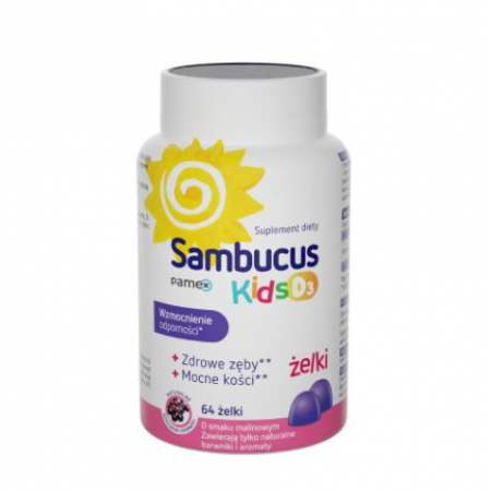 Sambucus Kids D3 żelki - 64 szt.