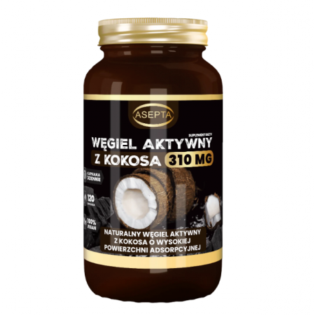 Asepta węgiel aktywny z kokosa 310 mg