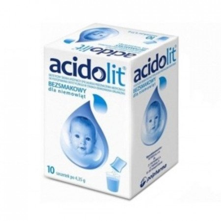 Acidolit bezsmakowy, elektrolity dla niemowląt, 10 szaszetek