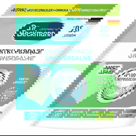 Dr. Beckmann Magic Leaves Listki do prania Uniwersalne 20 szt._2