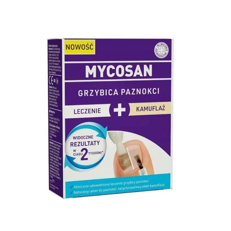 MYCOSAN Grzybica paznokci Leczenie + Kamuflaż, 5ml MYCOSAN Grzybica paznokci Leczenie + Kamuflaż, 5ml