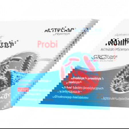 Activlab MultiProbi synbiotyk, 20 kaps. dojelitowych Activlab MultiProbi synbiotyk, 20 kaps. dojelitowych_2