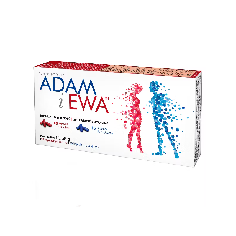 Adam i Ewa, suplement diety 16 kapsułek dla kobiet, 16 kapsułek dla mężczyzn