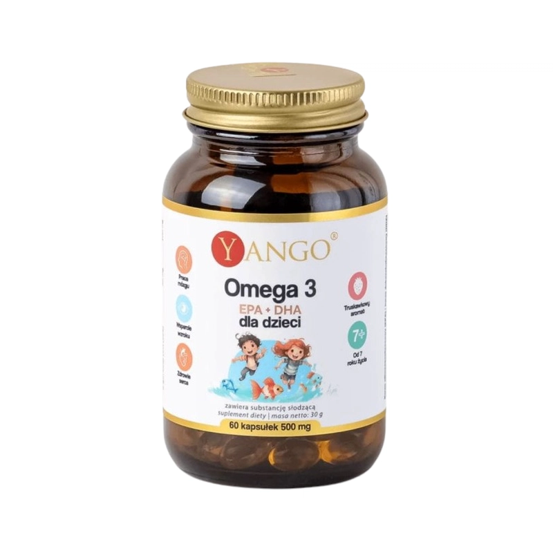 Kwasy Tłuszczowe Dla Dzieci Yango Omega 3 EPA + DHA dla Dzieci Kwasy Tłuszczowe Dla Dzieci Yango Omega 3 EPA + DHA dla Dzieci 60kaps