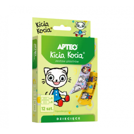 Kicia Kocia Apteo Zestaw plastrów dziecięcych - - 12 szt.