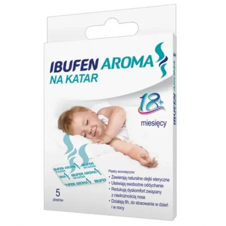 Ibufen Aroma na katar+ powyżej 18 miesięcy plaster - 5 plast.