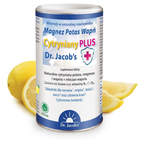Magnez Potas Wapń Cytryniany PLUS Dr. Jacob’s proszek - 300 g