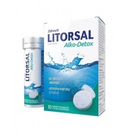 Litorsal Alko-Detox, elektrolity, 10 tabletek musujących