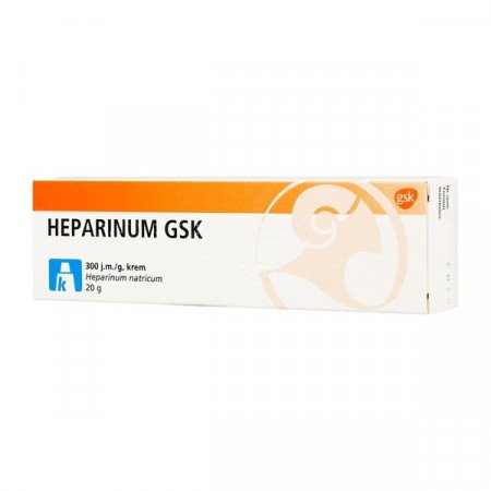 Heparinum GSK, 300 j.m./g, krem, 20 g (data ważności 05-2022)