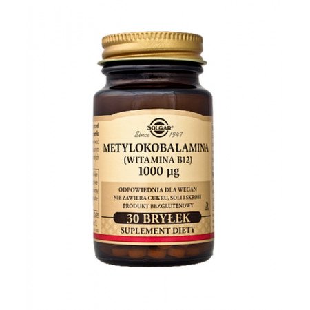SOLGAR Metylokobalamina (Witamina B12) 1000mcg 30 tabletek