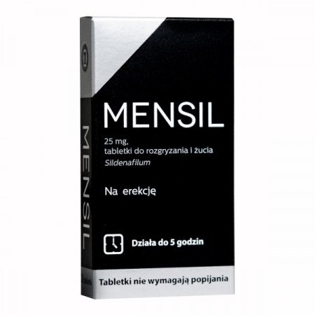 Mensil, sildenafil 25 mg 4 tabletki do żucia, potencja