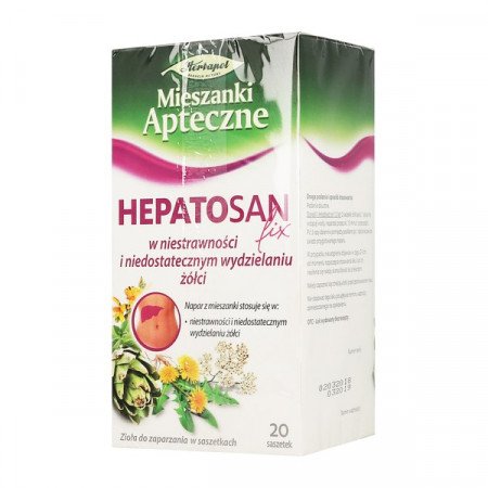 Hepatosan fix, zioła do zaparzania, 2 g, 20 saszetek (data